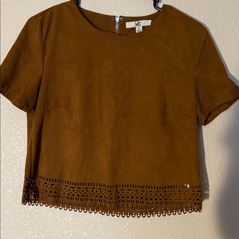 Brown Short Sleeve Top